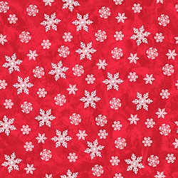 Red - Tossed Snowflakes